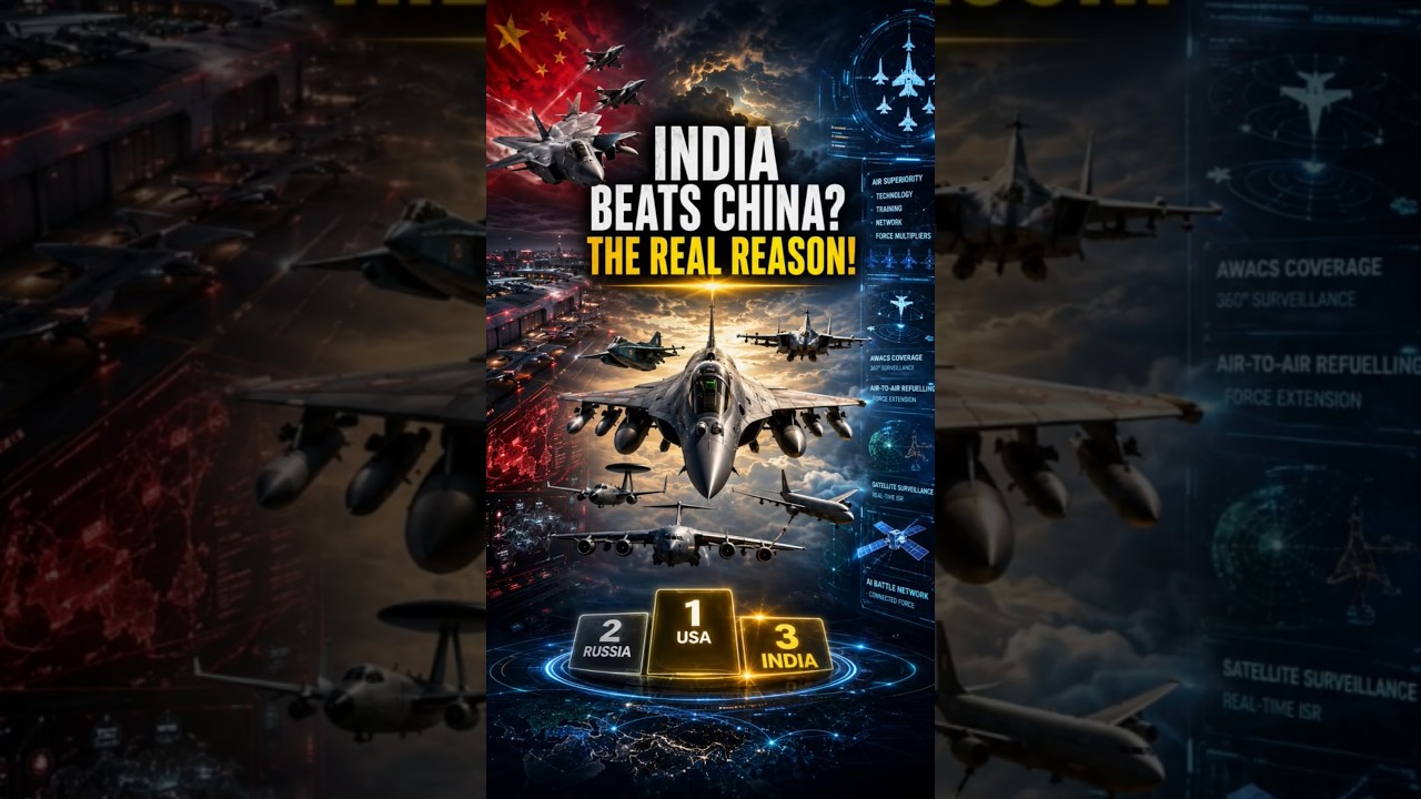 How Did India Beat China in Air Power? #IndianAirForce #IAF #China #defensenews #geopolitics #Rafale