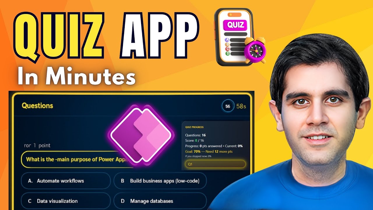 Приложение Power Apps QUIZ за считанные минуты