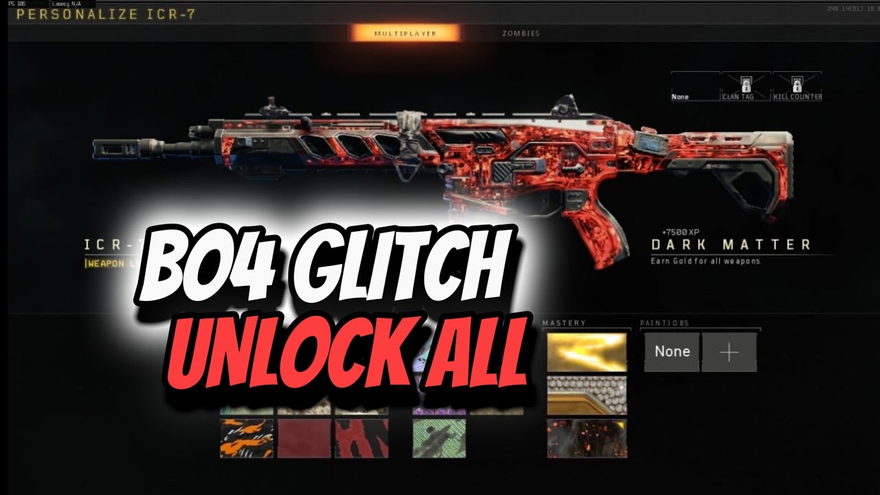 BLACK OPS 4 | Unlock all GLITCH Level 1000 (2026) PS4 and PS5
