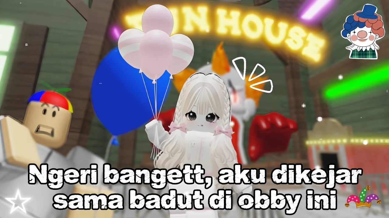 Ihh seremnyoo, badut ini kejar aku pas main obby!!🤡😰 | Escape Carnival Terror | Roblox Indonesia