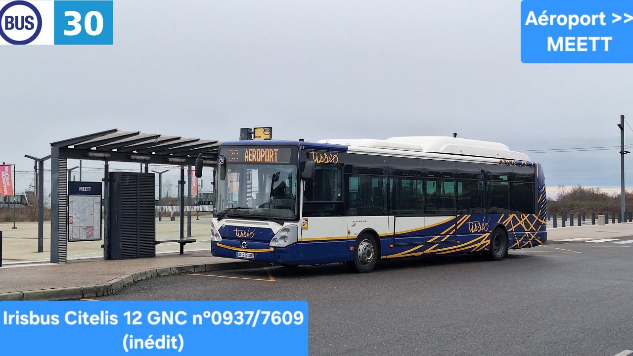 Tisséo — Ligne 30 de Aéroport à MEETT — Irisbus Citelis 12 GNC n°0937/7609 (inédit)