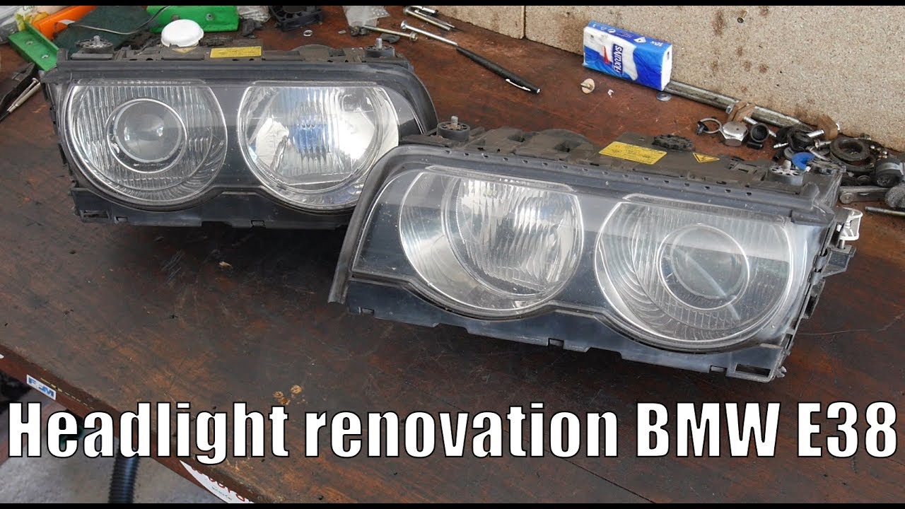 Headlight renovation BMW E38 Part. 1