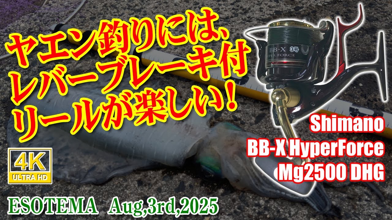 ヤエン釣りには､レバーブレーキ付リールが楽しい！浜田でエギング #043