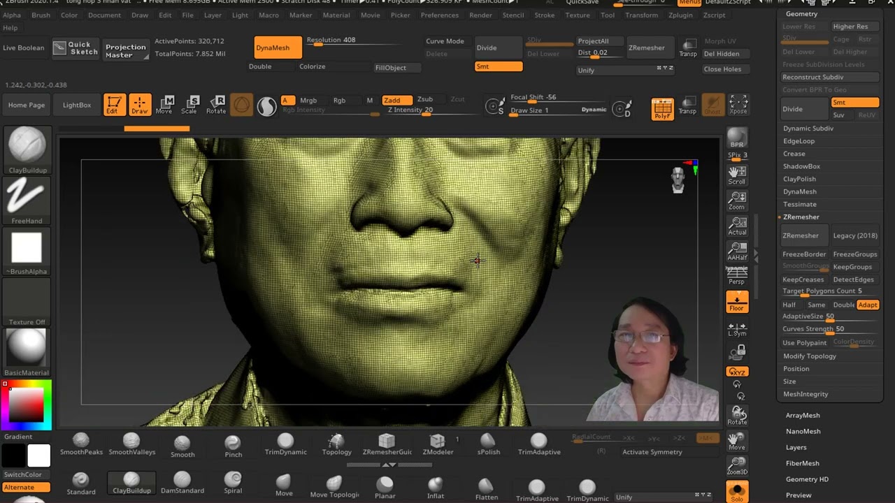 Mẹo làm thế nào cắt ghép tượng nhanh trong Zbrush | Học Zbrush