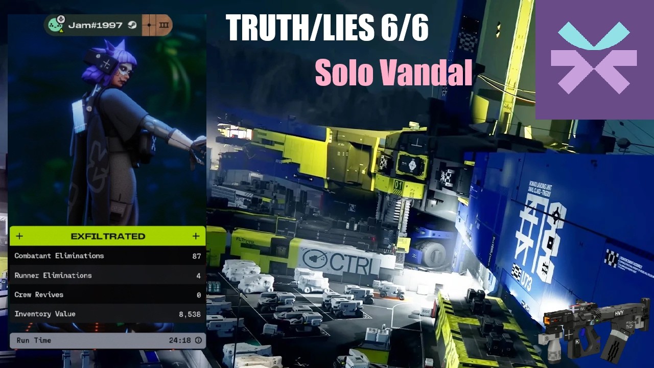 Marathon - Truth/Lies 6/6 Mida Contract - Solo Vandal Gameplay