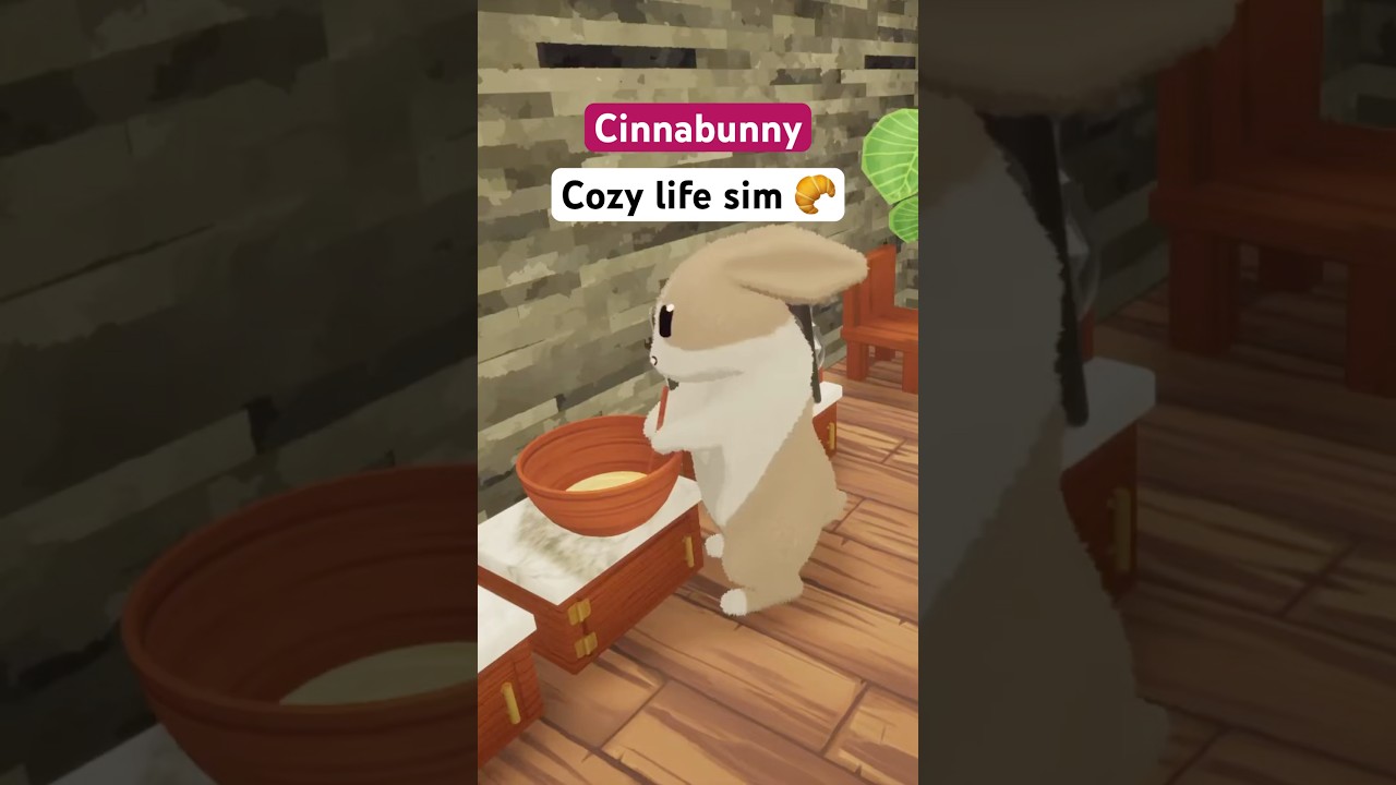 Manage your bakery in the cozy life sim game Cinnabunny! 🐰 #indiegame #gaming #cozygames