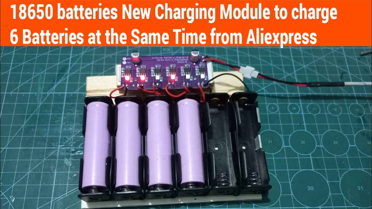 New 18650 lithium batteries charging module 6 batteries at the same time from Ali express