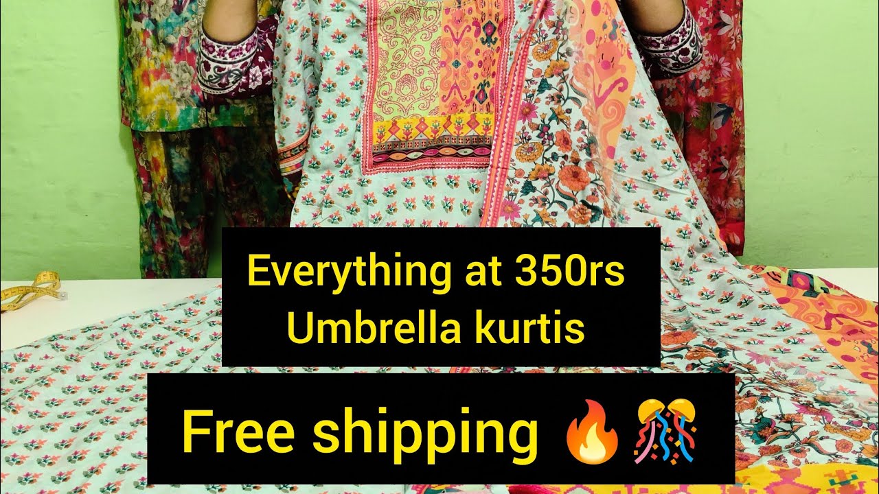 எது எடுத்தாலும் 350rs Umbrella kurtis with lining single piece free shipping 🔥🔥