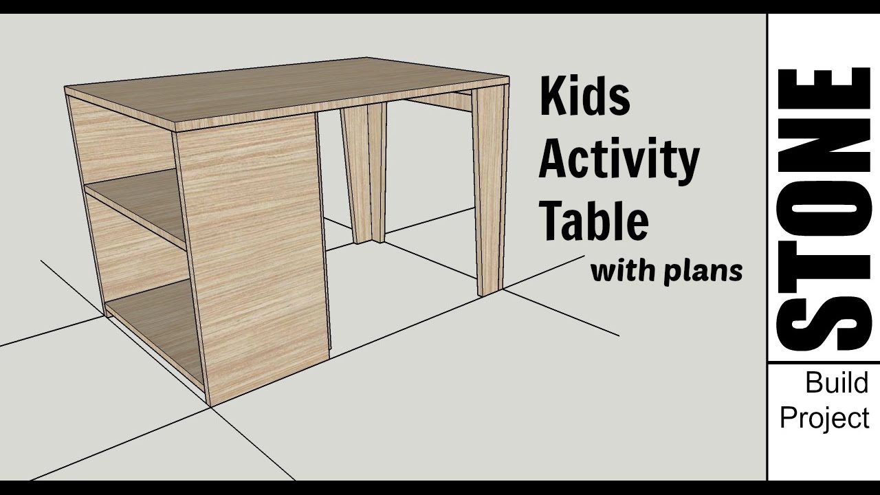 Kids Wooden Activity Table - Woodworking Project with Plans
