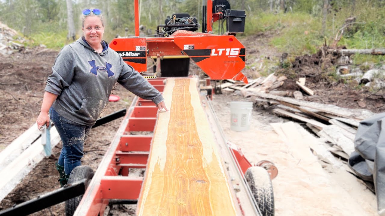 Turning a Huge Birch Into Amazing Countertops with a Woodmizer LT15!