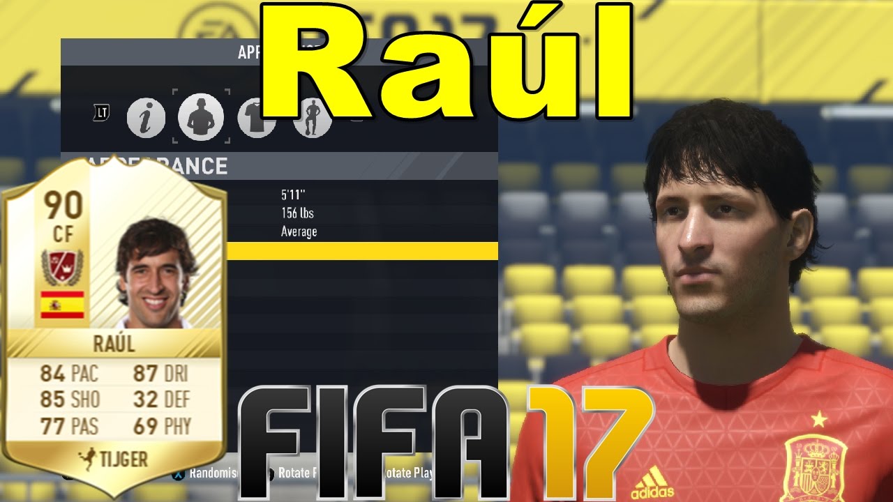 FIFA 17 - Raul - Virtual Pro Look A Like Tutorial ( with Stats )
