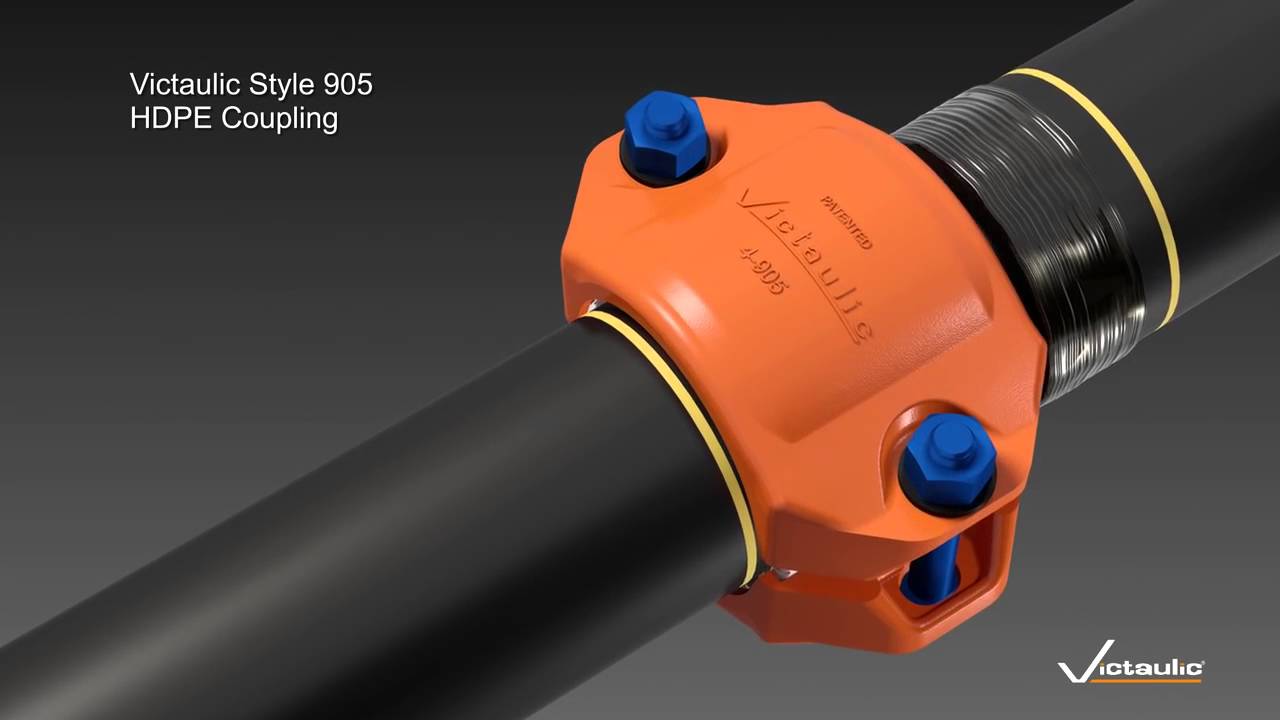Victaulic Style 905 Plain End Coupling for HDPE Pipe.