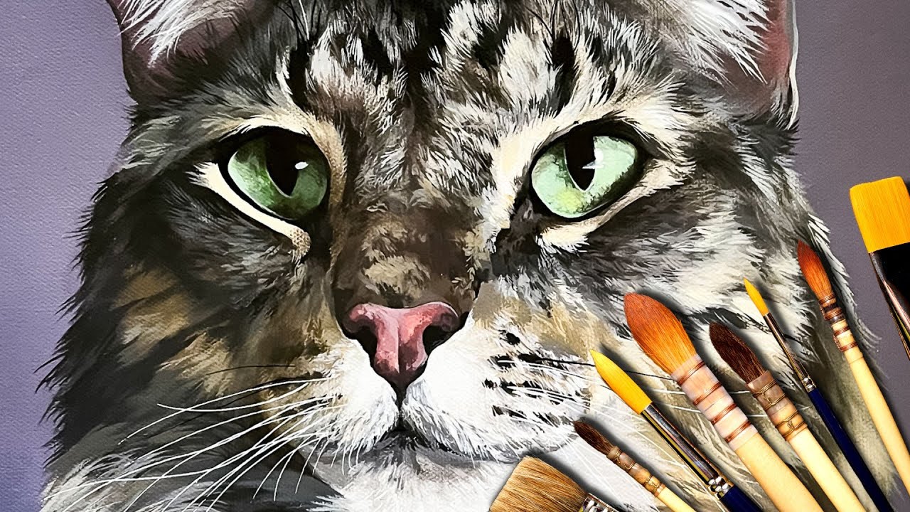 Painting a Cat Eye in Acrylic