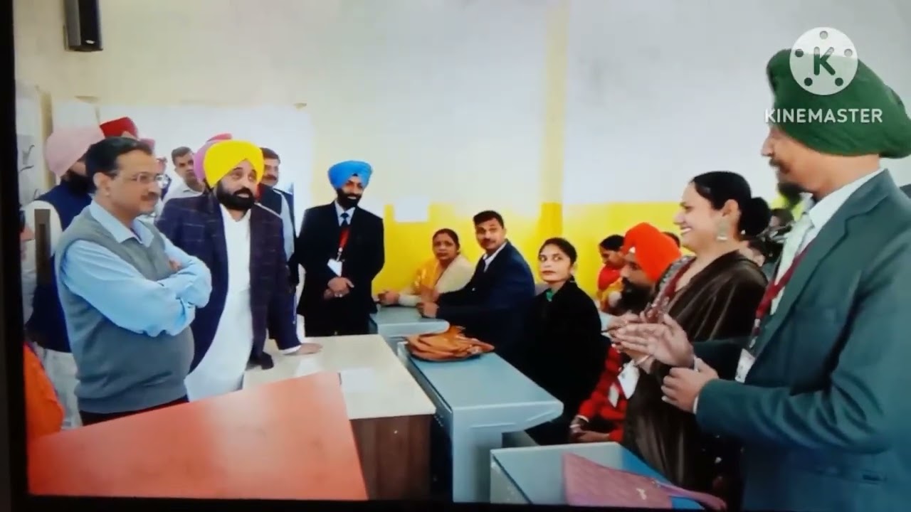 Interaction with CM Bhagwant Singh Maan, CM Kejriwaal, Education Minister and MLA Saab