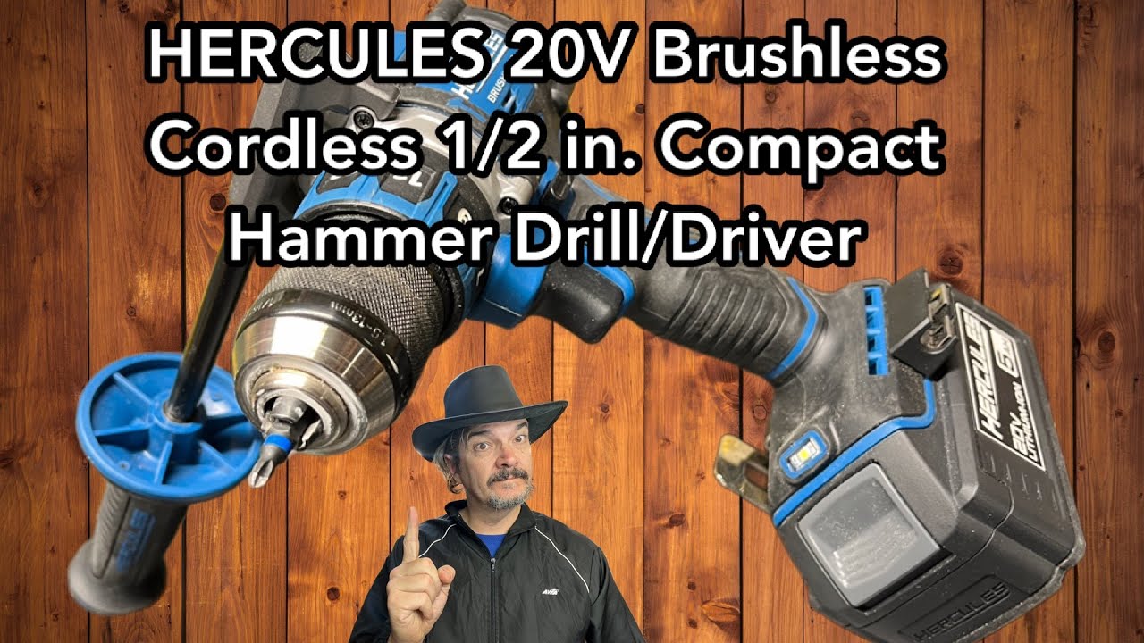 HERCULES 20V Brushless Cordless 1/2 in. Compact Hammer Drill/Driver