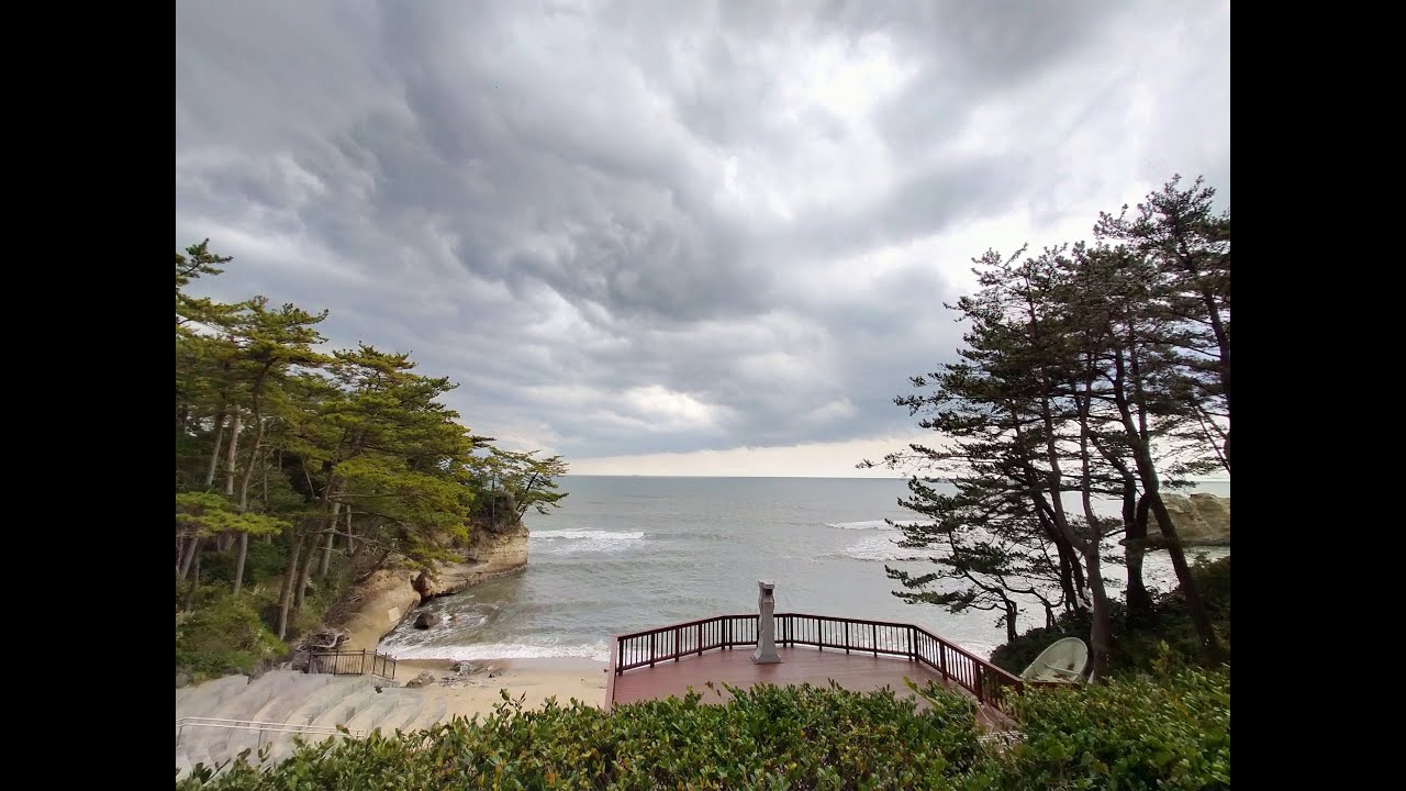 【5☆】日本一人気の国民宿舎「鵜の岬」と海辺の散歩道／Unomisaki, the most famous national residence and the Seaside promenade