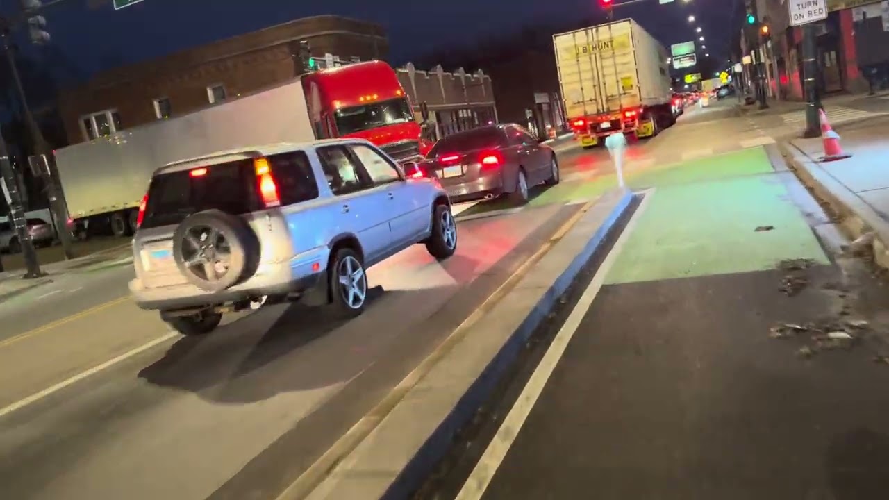 Biking the Kedzie protected lanes