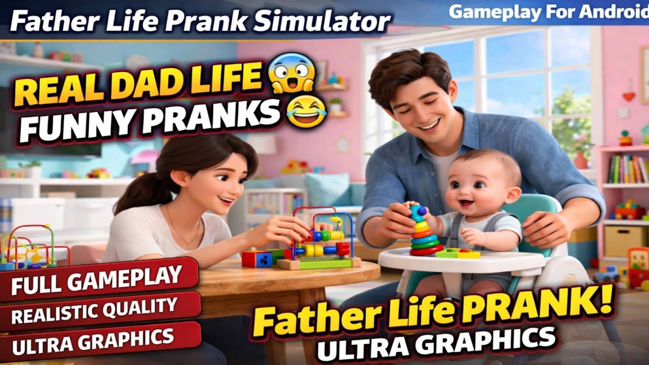 Father Life Prank Simulator Full Gameplay | Realistic Dad Life Game | Ultra Graphics