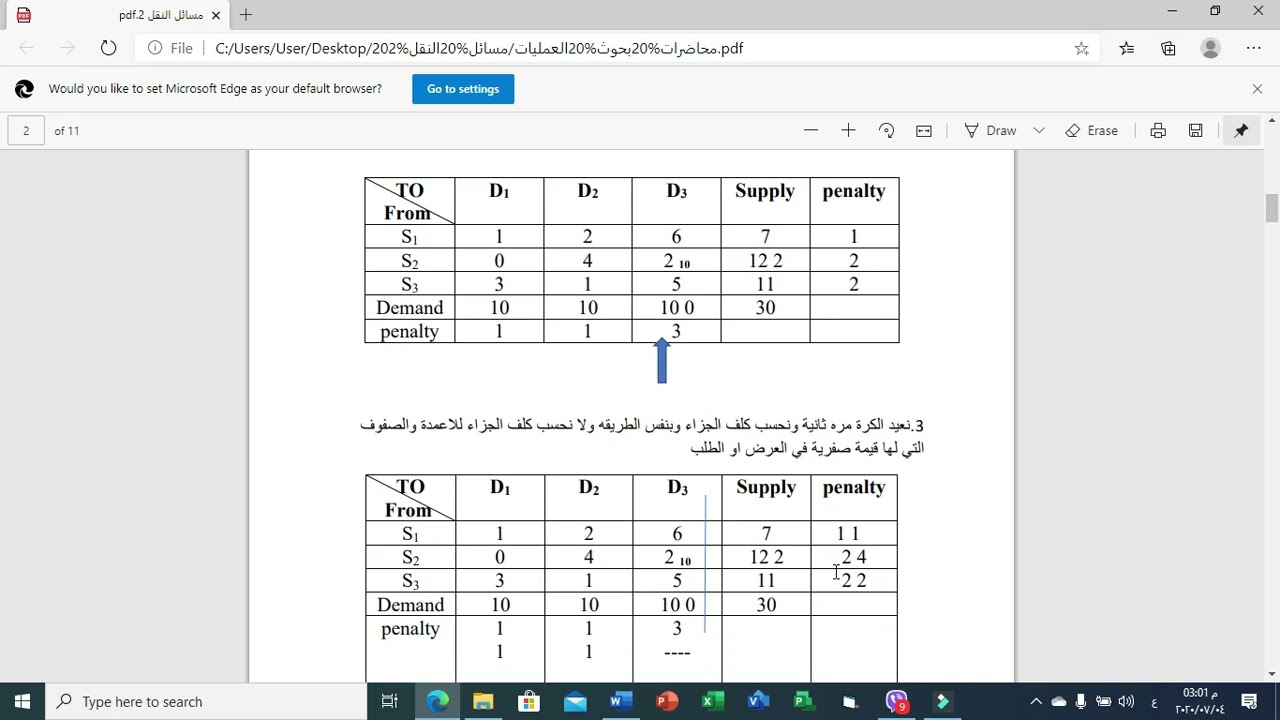 مسائل النقل 2 المحاضرة رقم 1 | أ.م.د. عمر محمد ناصر