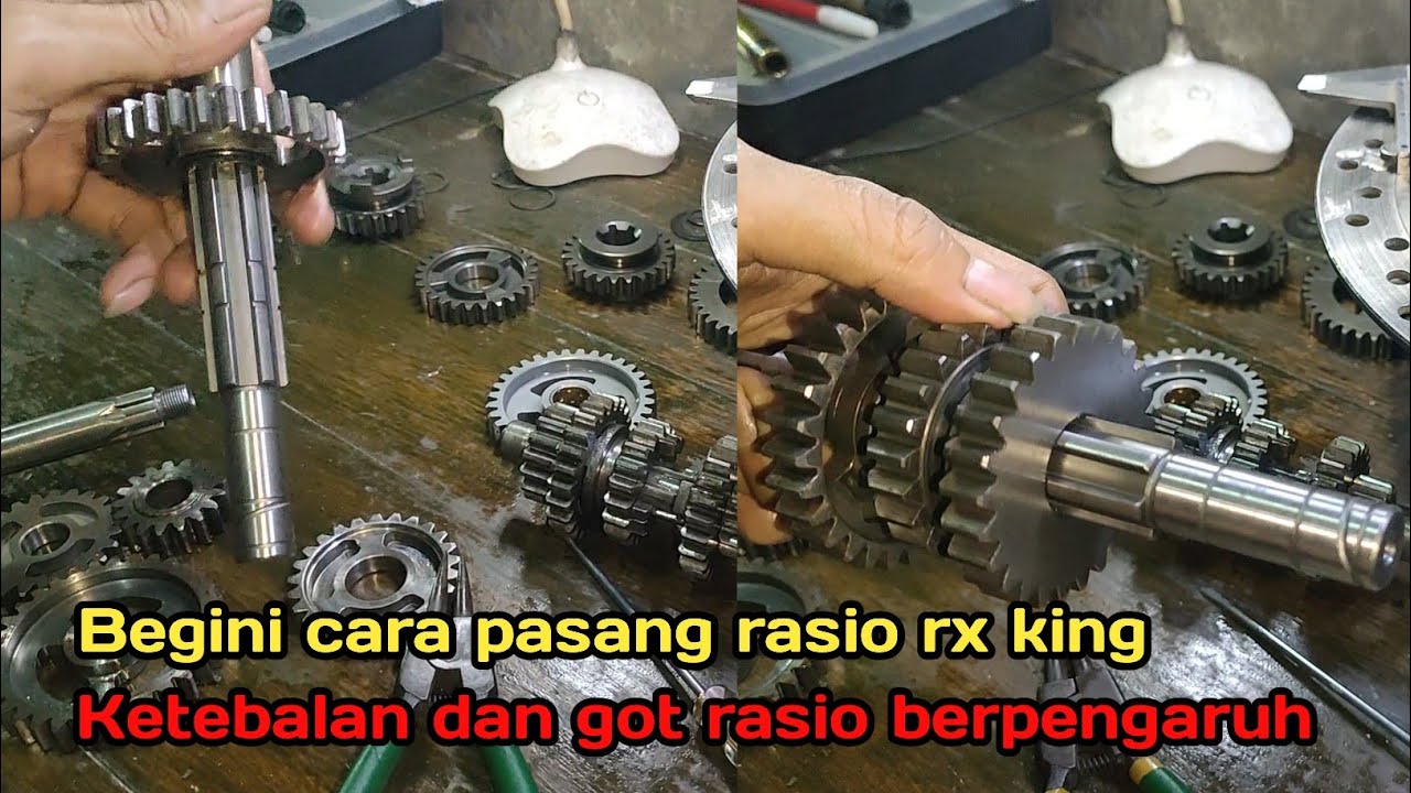 Cara pasang dan ganti rasio Rx king | diameter dan got rasio harus sama agar tidak mis gigi ❗