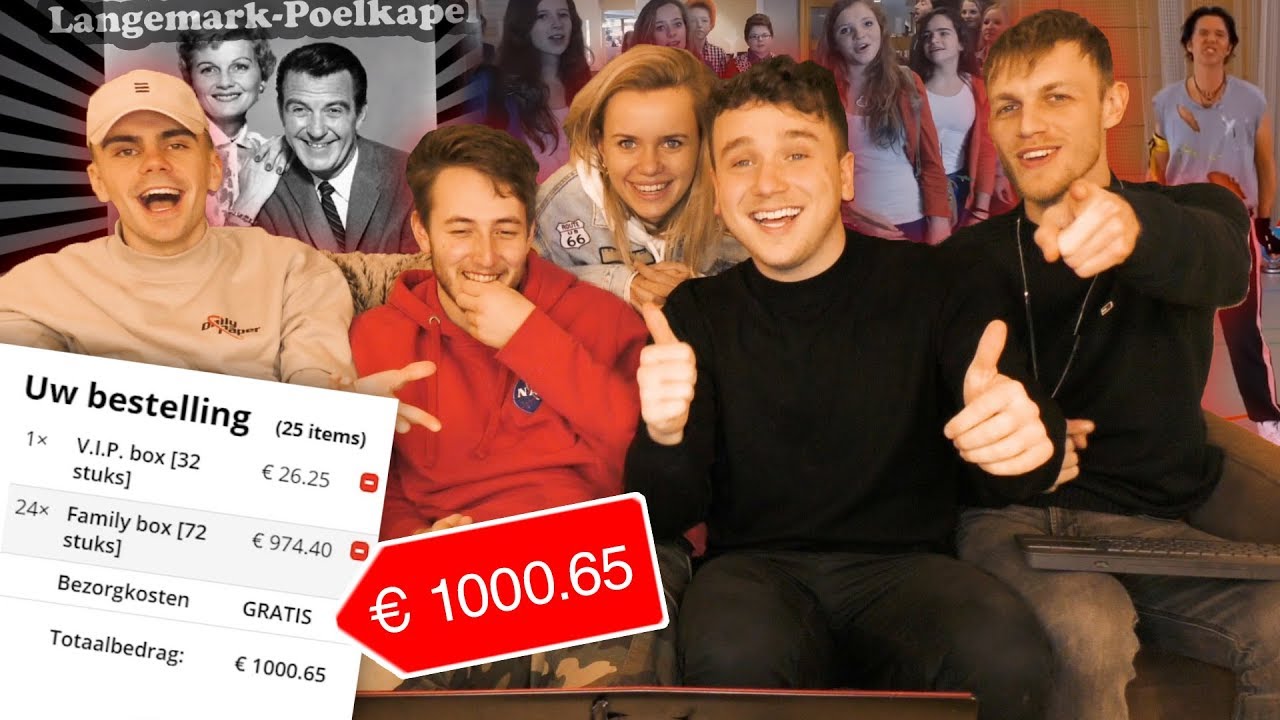 €1000,- aan SUSHI BESTELLEN tijdens REAGEREN OP..