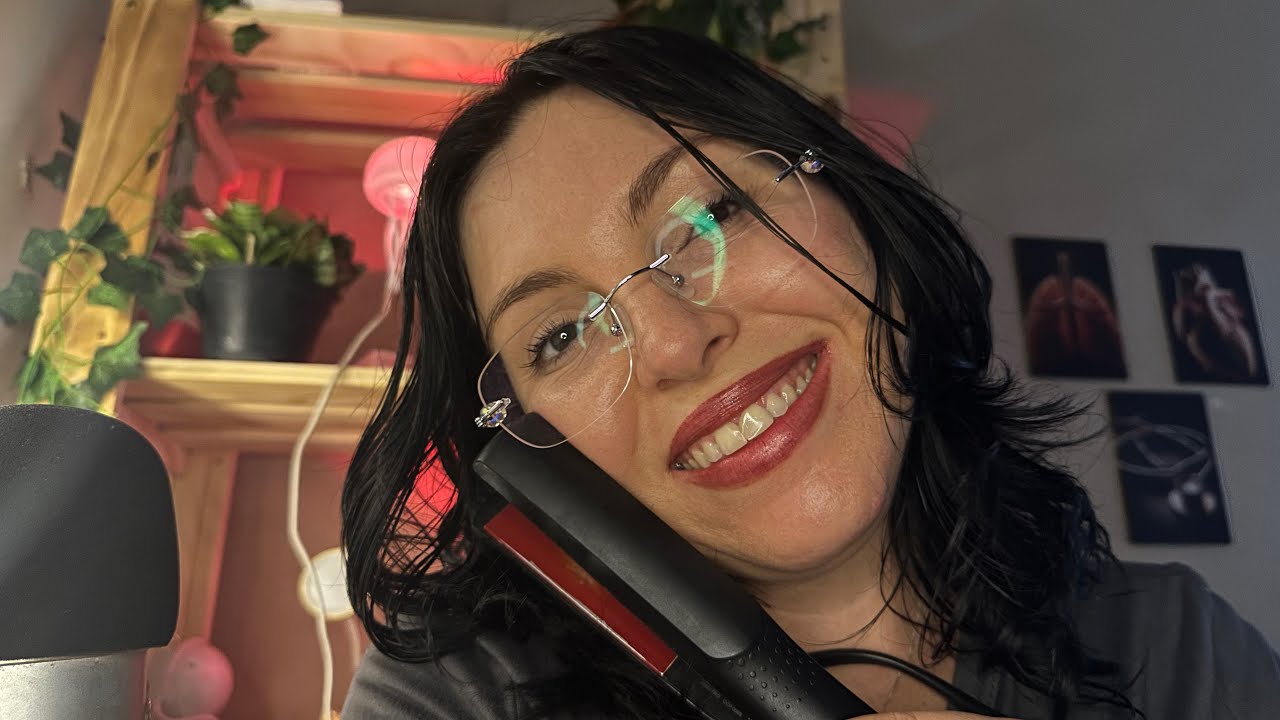 DURMA EM 1 MINUTO COM ESSE ASMR( pranchando seu cabelo para você dormir rápido)