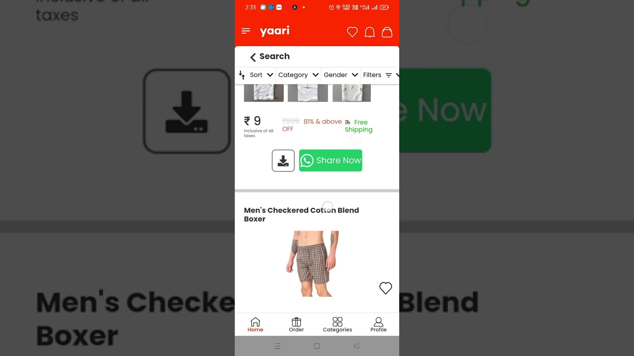 Yaari 9rs t shirt and fynd app loot