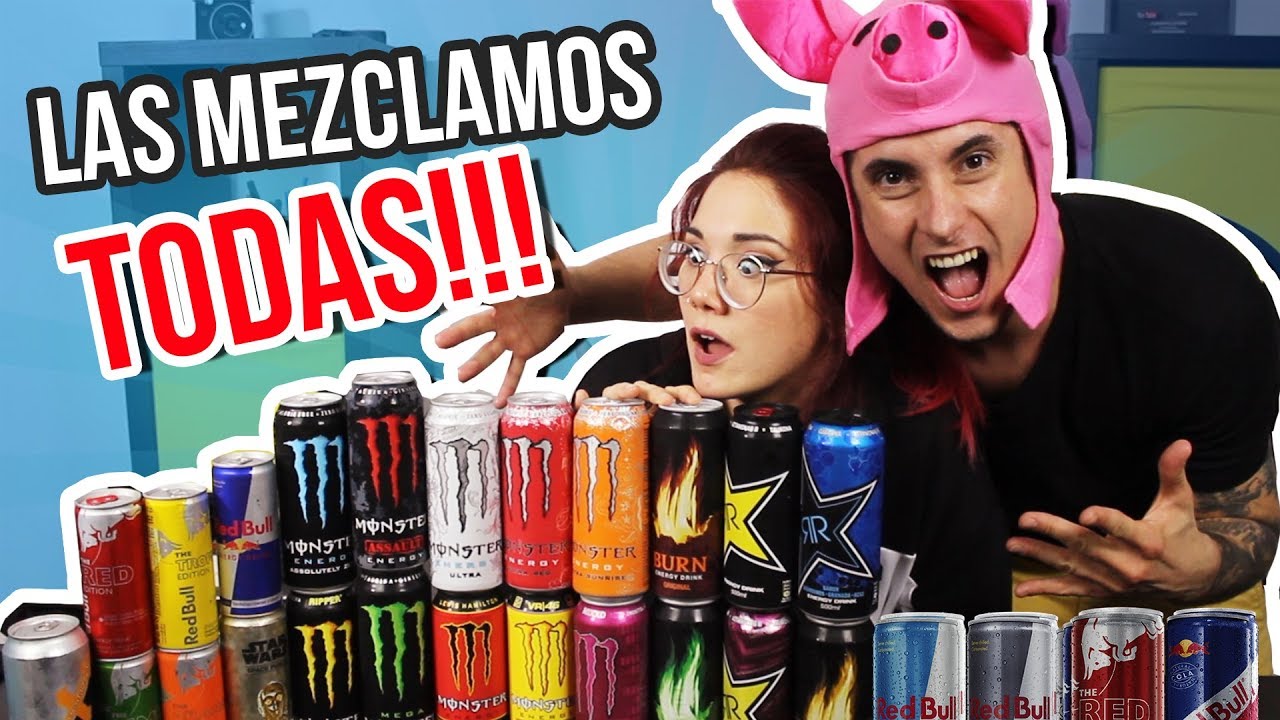 MEZCLAMOS TODAS LAS BEBIDAS ENERGÉTICAS!!! RESULTADO CURIOSO! Con Carla Laubaló