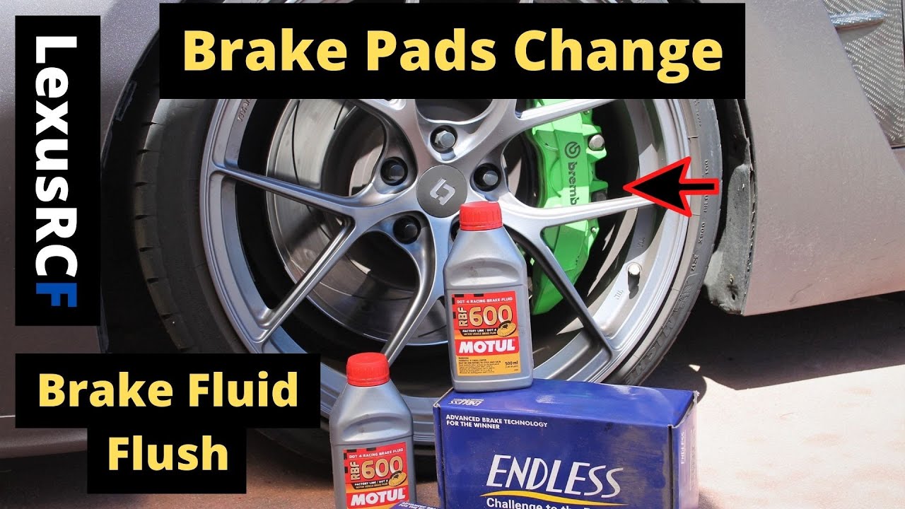 How to change Lexus RCF Brake Pads and Brake Fluid Flush