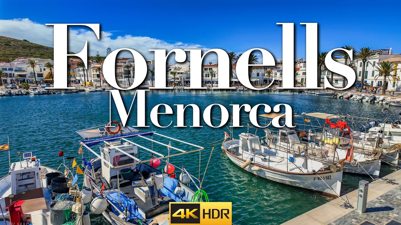 Fornells Menorca Walking Tour Port Town 🇪🇸 Spain España 4K HDR 60 FPS