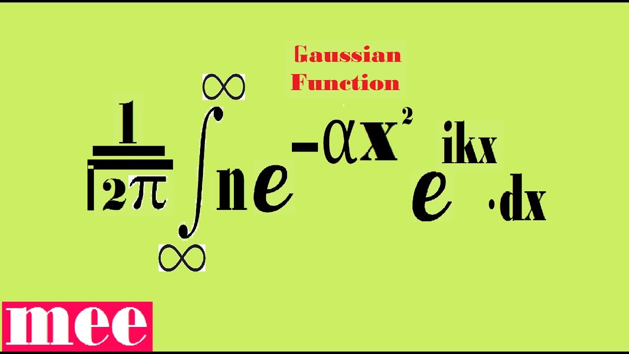 Fourier transformation of Gaussian Function is also Gaussian.