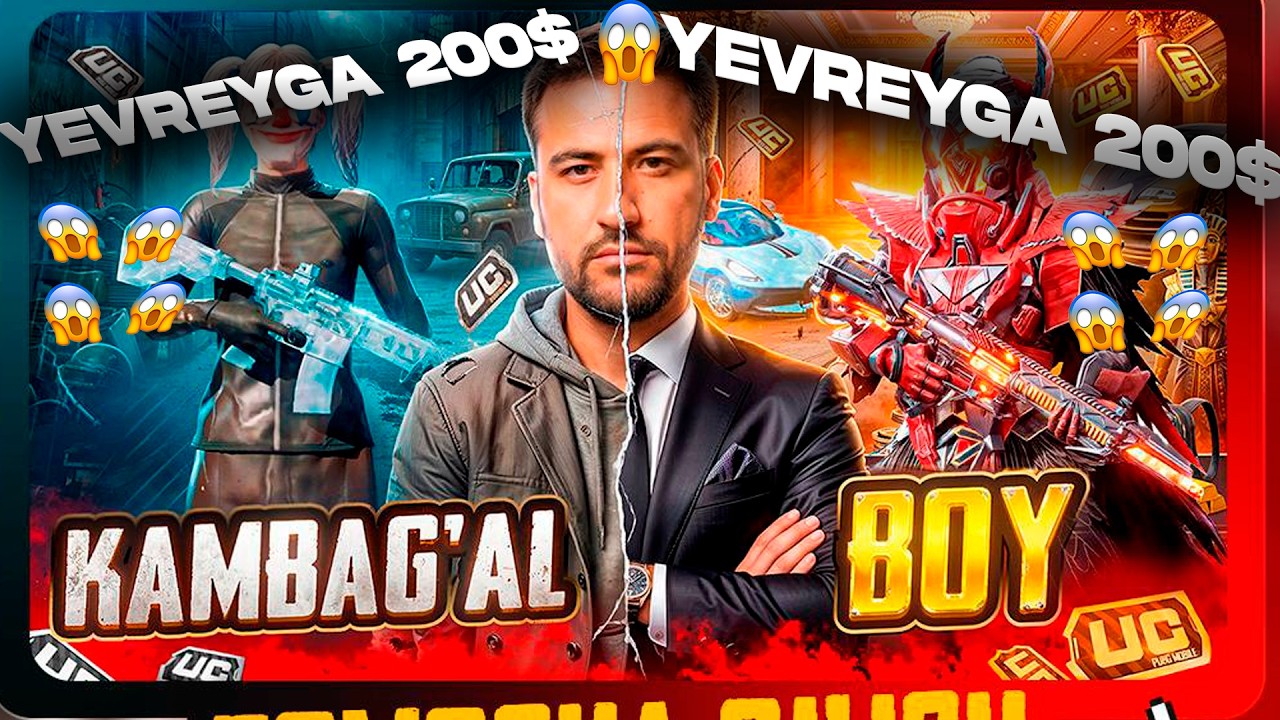 ULTRA YEVREYGA 200$ LIK UC DONATE QLDI😱 OZI HAM PUSHAYMON BOLDI😰