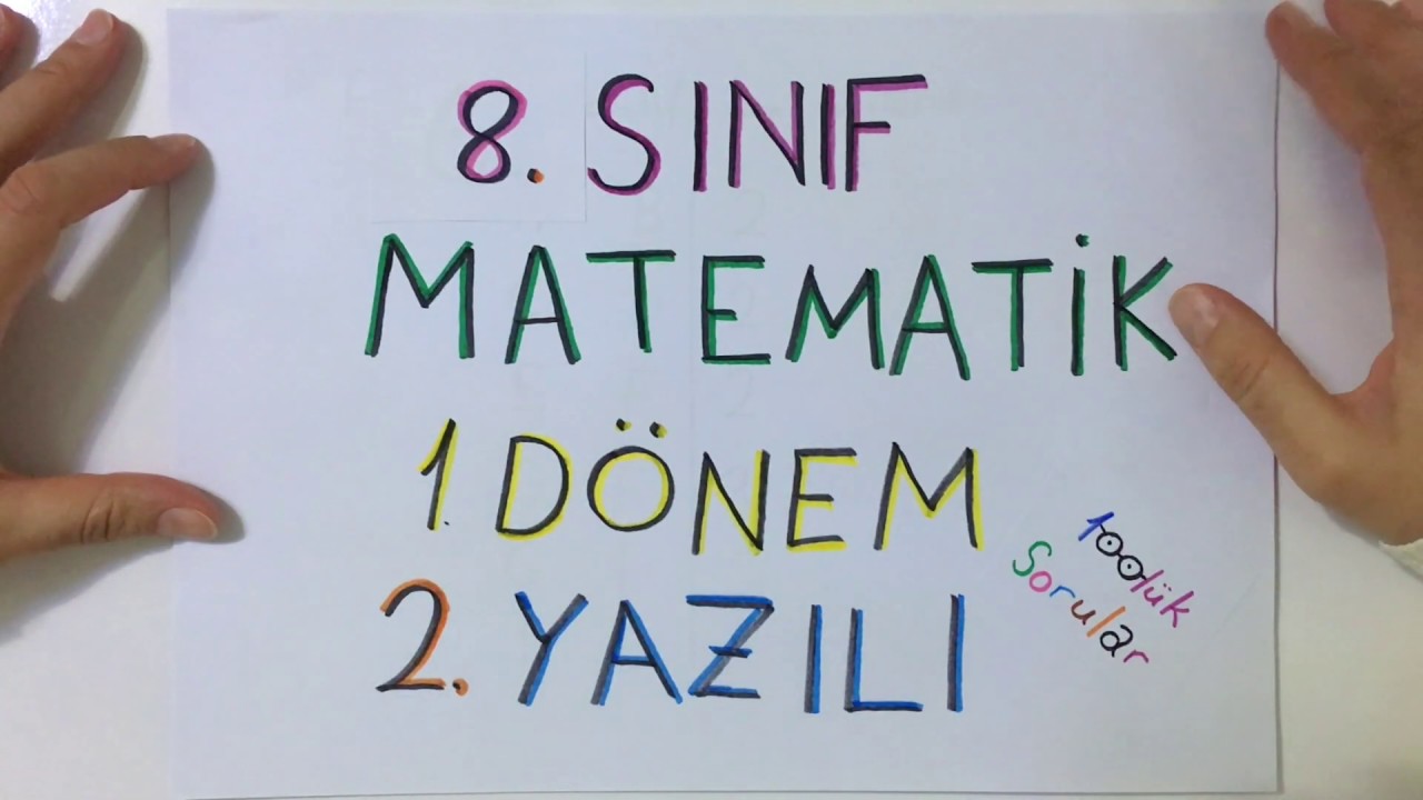 8. sınıf MATEMATİK 1. Dönem 2. yazılı