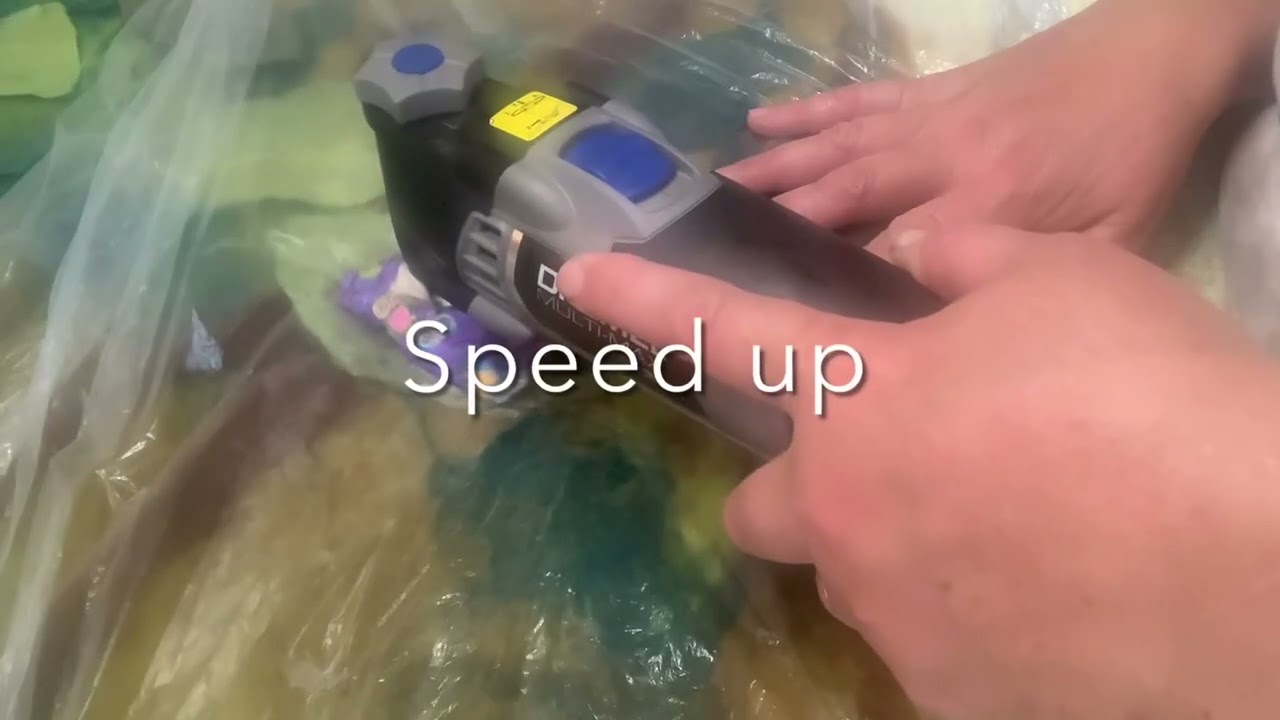Using a power sander for wet felting