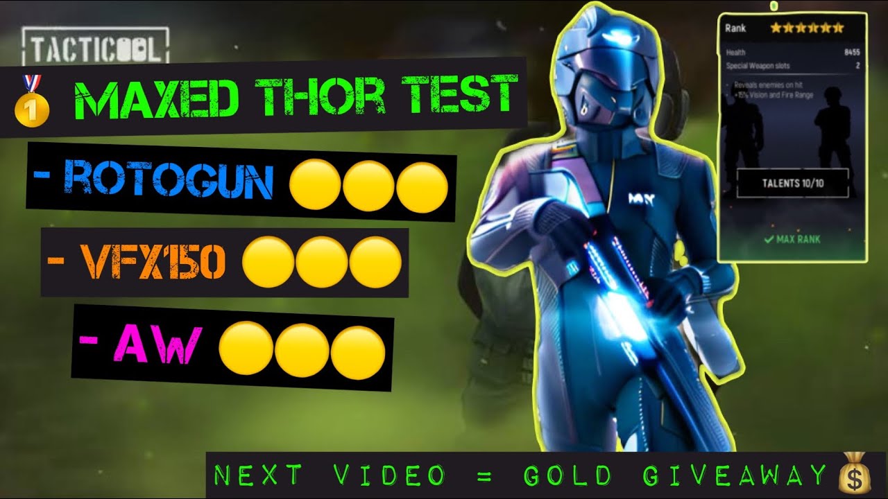 🥇test of THOR 100/10 🟡🟡🟡 using Rotogun, AW sniper & VFX150 assault rifle🔥#tacticool #panzerdog