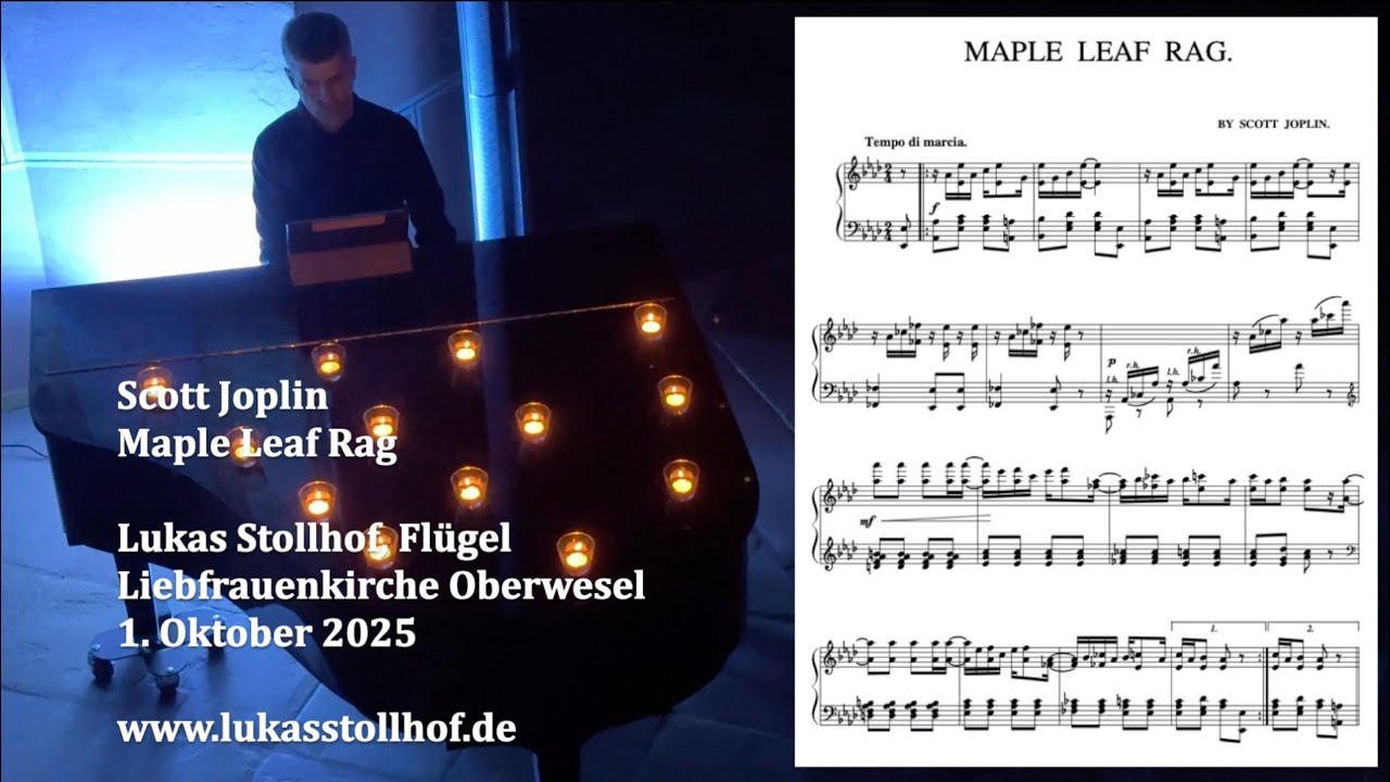 FAVORITES: Scott Joplin: Maple Leaf Rag (L. Stollhof, Liebfrauenkirche Oberwesel 2025) Klavier Piano