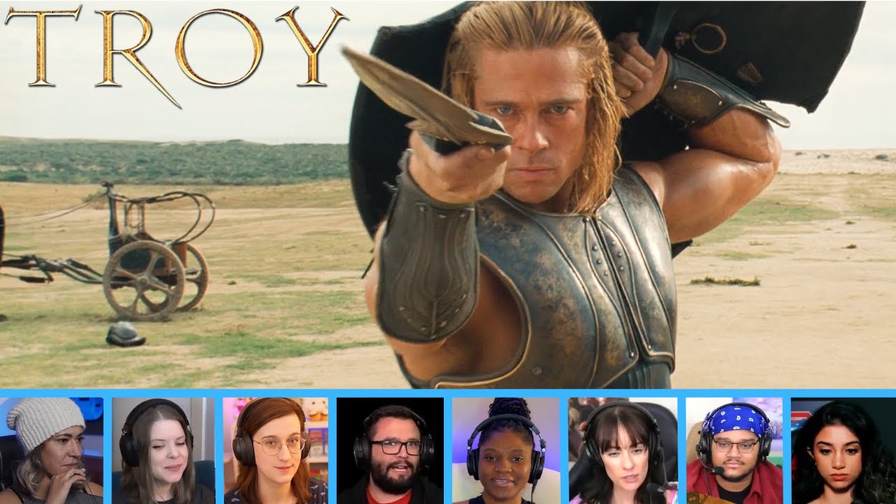 Reactors Reacting to ACHILLES VS HECTOR | Troy (2004)