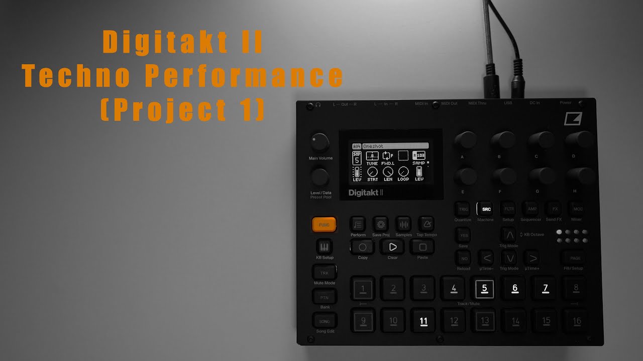 Elektron Digitakt II: techno live set 2025