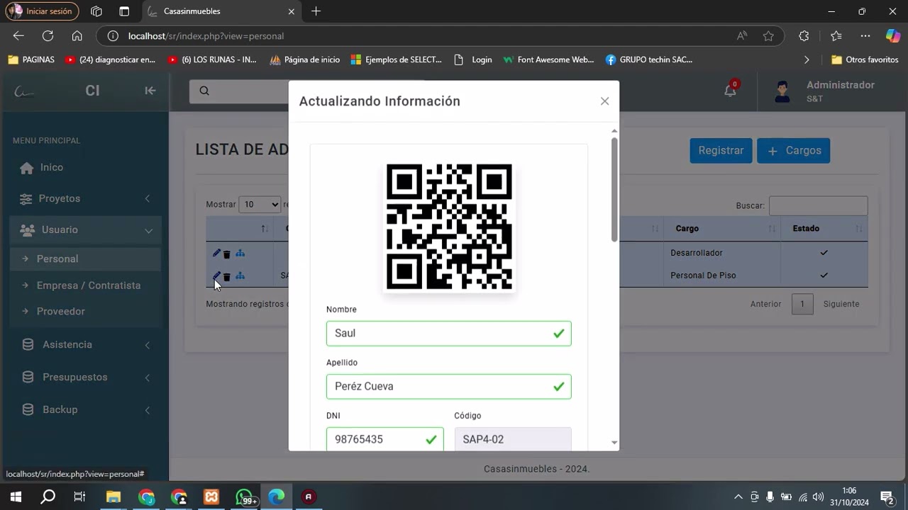 Sistema de control de Asistencia y Planilla | Código fuente