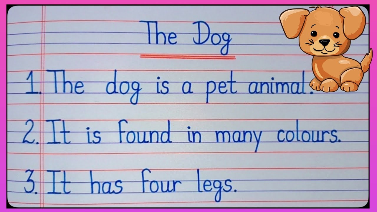 10 Lines Essay On The Dog In English/Essay On Dog/10 Lines On Dog/Dog Essay/10 Lines On My Pet Dog l