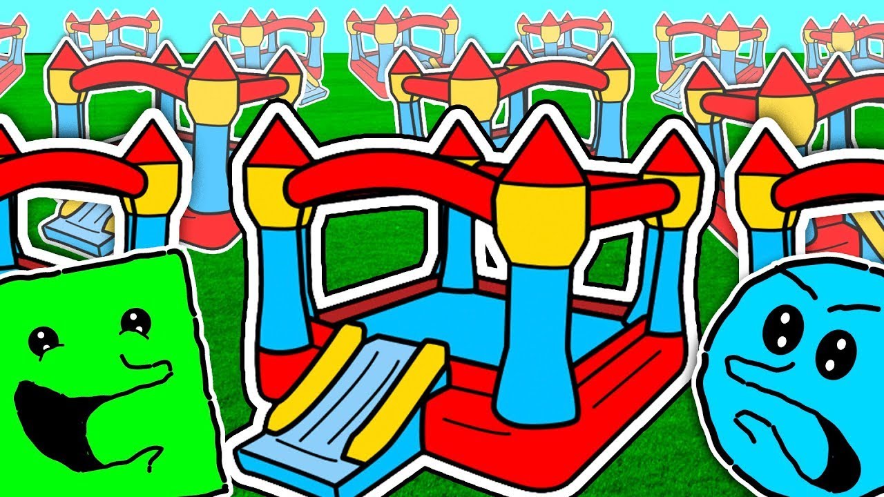 CREAMOS UNA CIUDAD de CASTILLOS INFLABLES! | Cuadradito y Circulito