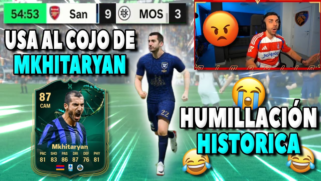 DjMaRiiO PIERDE por GOLEADA 9-3 CONTRA RIVAL con MKHITARYAN EVOLUCIONADO | Lloros y Enfados FC 25