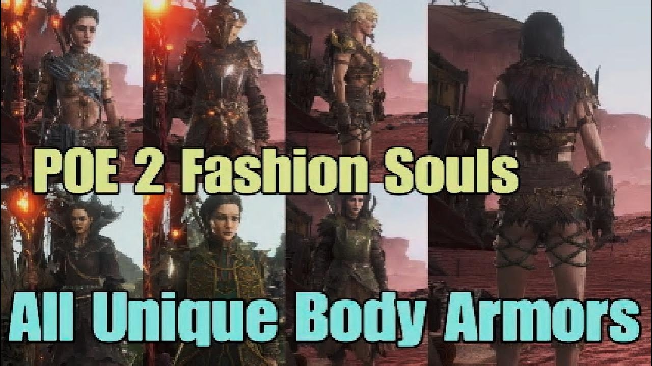 Path of Exile 2 Fashion Souls All Unique Body Armors on All Female Characters PS5