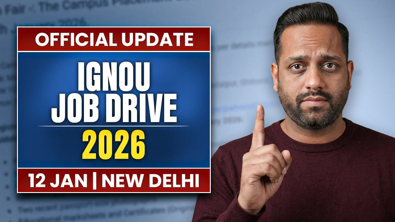 IGNOU Job Fair January 2026 | IGNOU Job Drive 2026 | IGNOU New Update January 2026