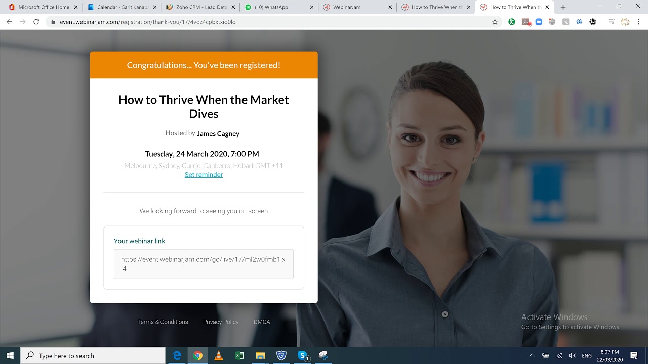 Thrive When Market Dives Webinar Jam to Zoho CRM