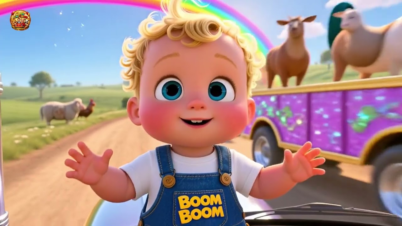 Boom Boom Farm Tractor 🚜 | Fun Farm Song for Kids | Sing Along & Learn