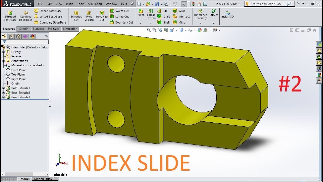 | Making index slide in solidworks, by CAD CAM Engineering |