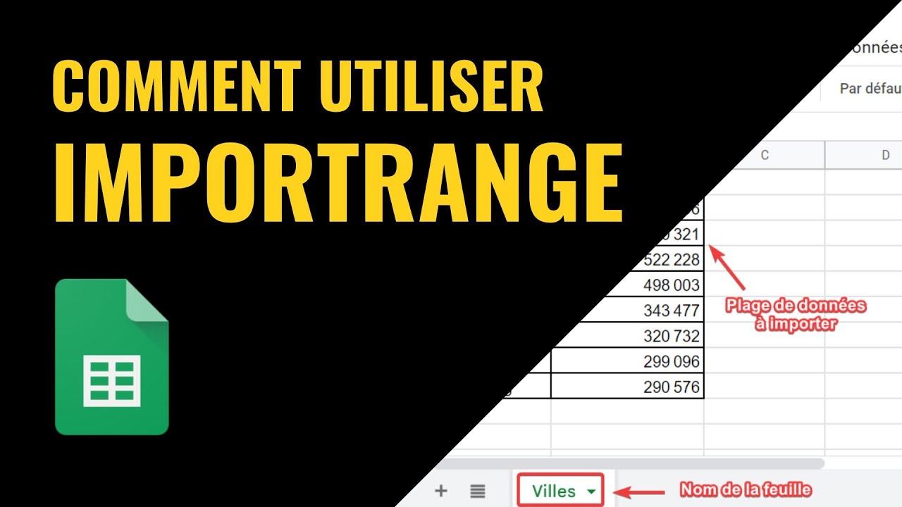IMPORTRANGE dans Google Sheets (très utile)