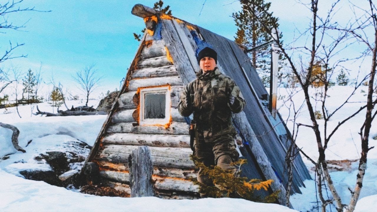 Строительство горной избы у Белого моря
