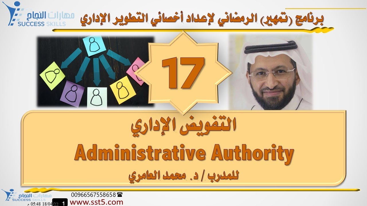التفويض الإداري Administrative Authority مع د. محمد العامري